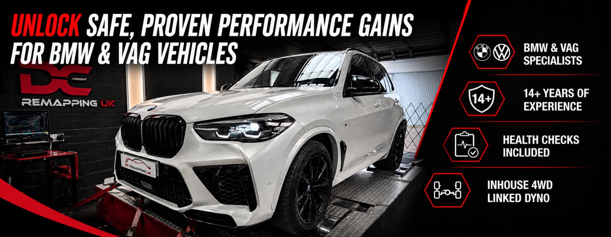 Unlock safe, proven performance gains for BMW & VAG vehicles — DC Remapping UK