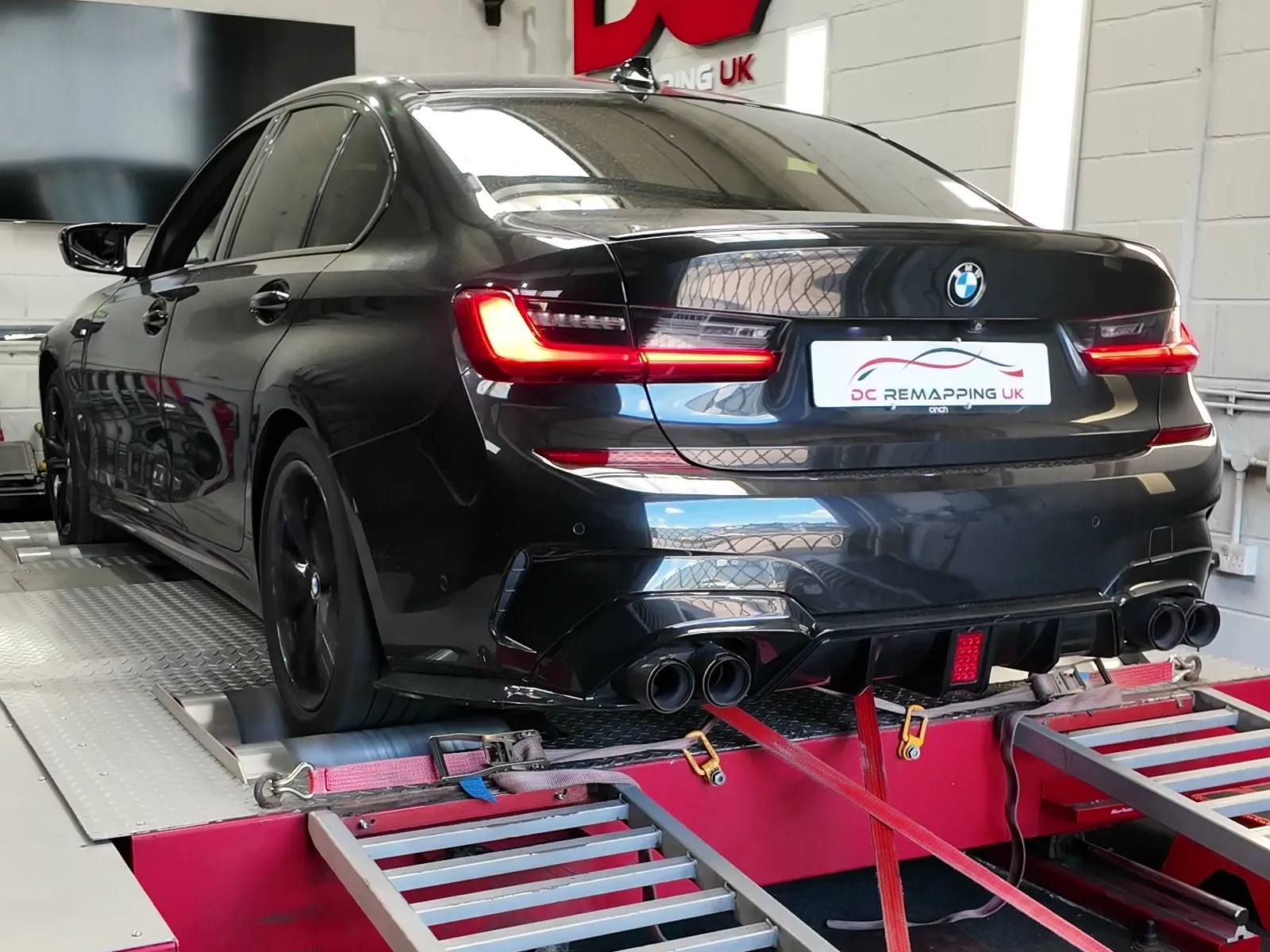 BMW 330e on the DC Remapping UK 4WD dyno