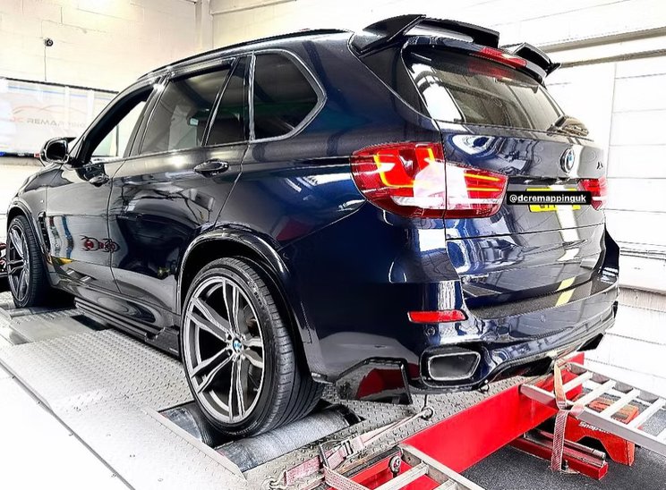 BMW 40d dyno graph — Stock vs DC Stage 1 Custom