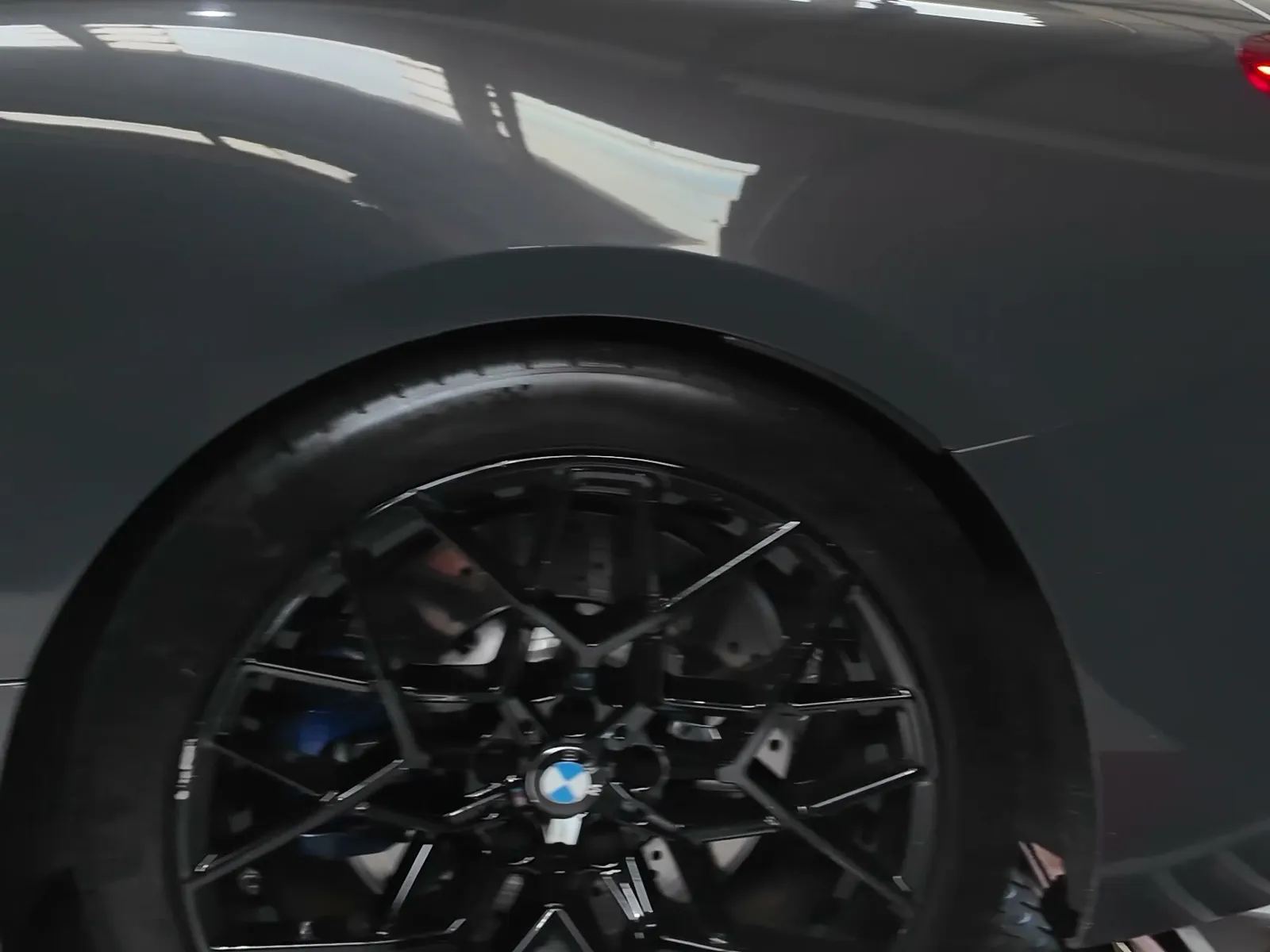 BMW M8 Competition wheel detail on the dyno
