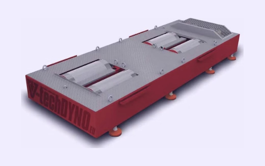 V-Tech VT-2/B1 single-axle braked dynamometer with eddy current brake
